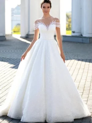 Vestido de Novia Sencillo y Elegantes para Boda Religiosa