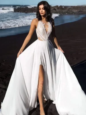 Vestido de Novia Sencillo y Delicados