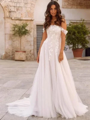 Vestido de Novia Encaje Sencillo