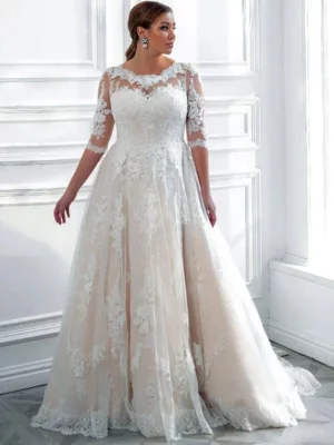 Vestido de Novia Boda Civil Talla Grande