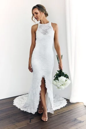 Vestido de Novia Sencillo y Bonitos para Boda Civil