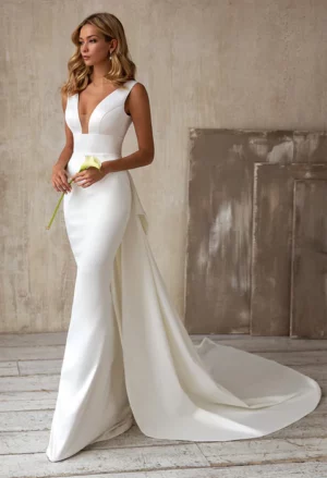 Vestido de Novia Civil Sencillo largo