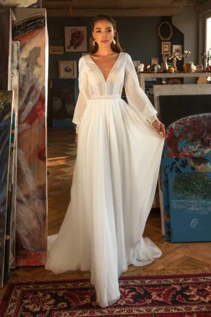 Vestido de Novia Elegante y Sencillo