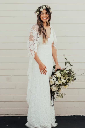 Estilo Boho Vestido de Novia