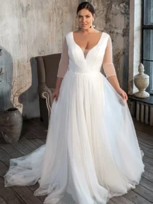 Vestido de Novia Talla Grande Encanto Real