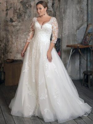 Vestido de Novia Talla Grande Corazón Puro