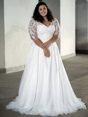 Vestido de Novia Talla Grande Camino de Luz