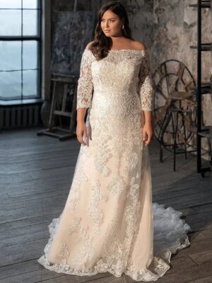 Vestido de Novia Sencillos Talla Grandes