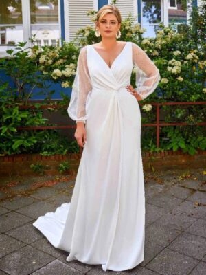 Vestido de Novia Talla Grande Pura Elegancia