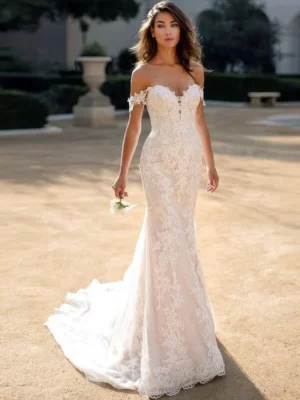 Vestido de Novia de Sirena en Encaje