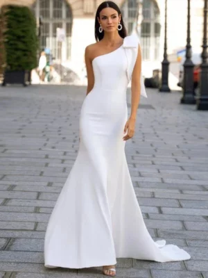 Vestido de Novia Elegantes Corte Sirena