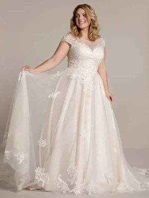 Vestido de Novia Talla Grande Lágrimas de Alegría