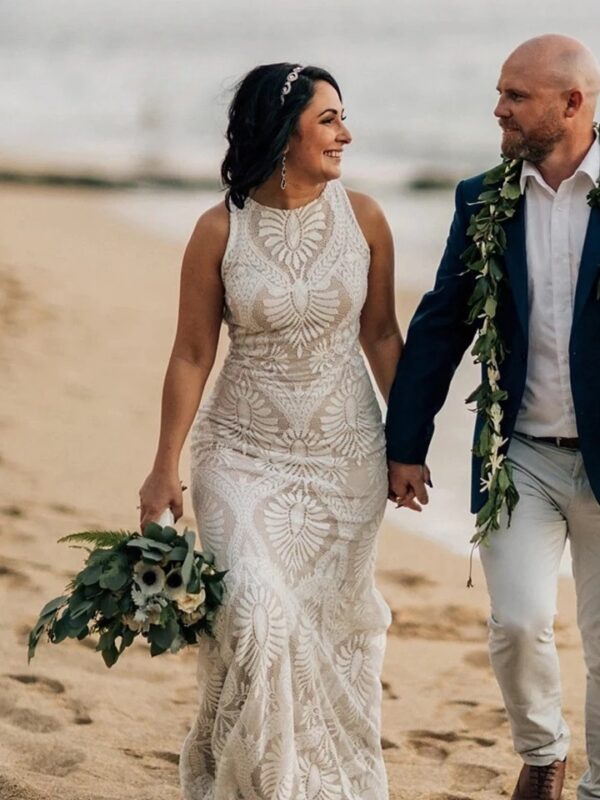 Vestidos de Novia Boho Llama de Invierno