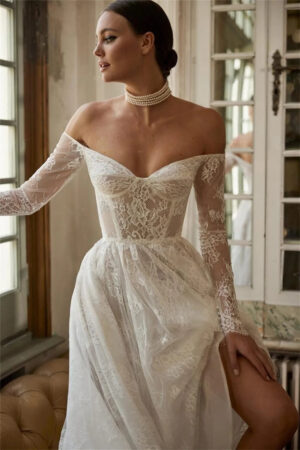 Vestidos de Novia Boho Brillo de Alba