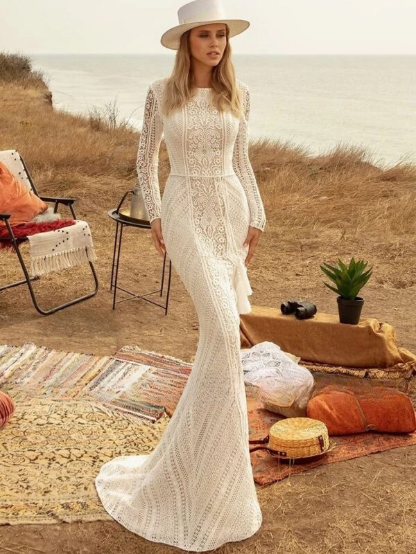 Vestidos de Novia Boho Rosa Vagabunda