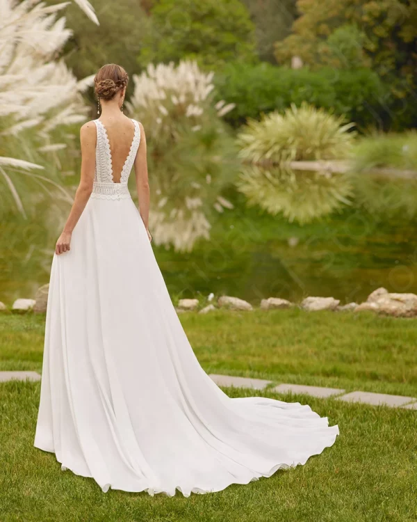 New Summer Wedding Dresses Beach 2024 Bridal Gowns Boho Lace Bride Dress Sleeveless Wedding Gowns V Neckline Back Out Customized - Imagen 2