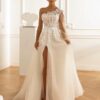 SoDigne A-line Tulle Appliques Wedding Dresses One Shloudler Split Bridal Dress Long Wedding Gown Robe De Mairee ﻿Customized ﻿