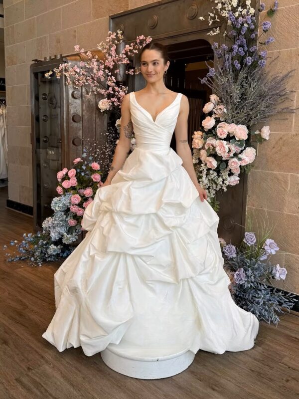 SoDigne Simple Satin A-Line Wedding Dresses Elegant Sleeveless Pleats Bridal Gowns Women Birde Dress Robe De Mariée Customized - Imagen 2