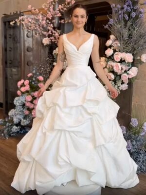 SoDigne Simple Satin A-Line Wedding Dresses Elegant Sleeveless Pleats Bridal Gowns Women Birde Dress Robe De Mariée Customized