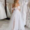 SoDigne Vintage Glitter Tulle Wedding Dresses 2024 Sweetheart Side Split A-Line Bridal Gowns Princess Bride Dress Customized