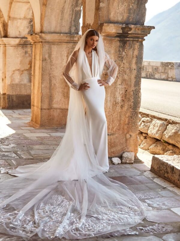 SoDigne Mermaid Satin Simple Wedding Dress Halter Sleeveless Bride Dresses Long Elegant 2025 Bridal Gown Vestido De Noiva - Imagen 2
