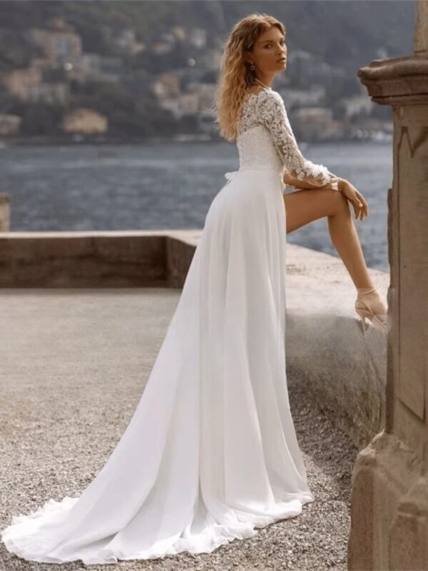 BIGDAY Sweetheart Long Mermaid Wedding Dress Women 2025 Pleat Off The Shoulder Open Back Bridal Gown Vestido De Noiva Customized - Imagen 2