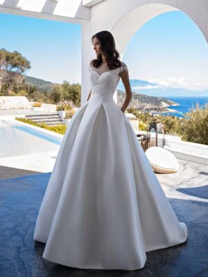 SoDigne Elegant Princess Wedding Dresses With Jacket Satin Scoop Lace Wedding Bridal Gowns Customized Wedding Party Gown