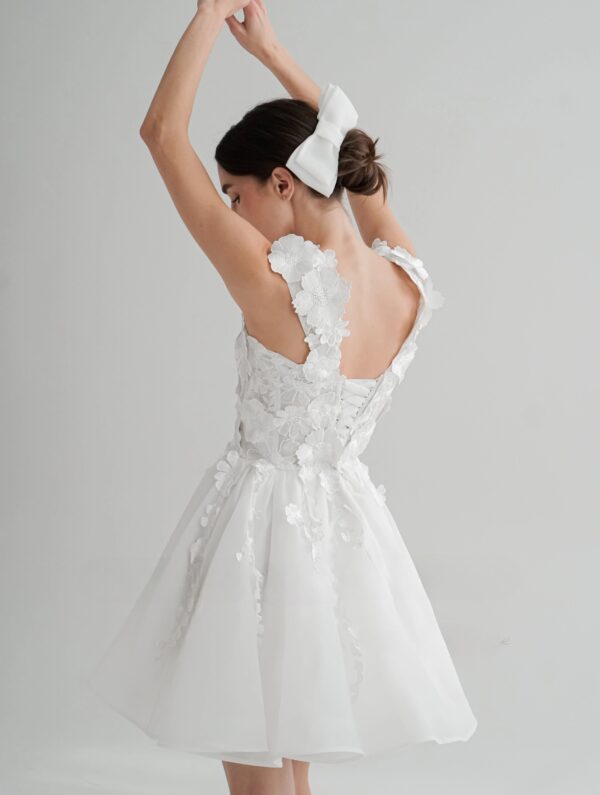 SoDigne A-line Short Wedding Dresses Square Collar Sleeveless Bridal Dress Tulle Princess Wedding Gown 2025 Robe De Mairee - Imagen 2