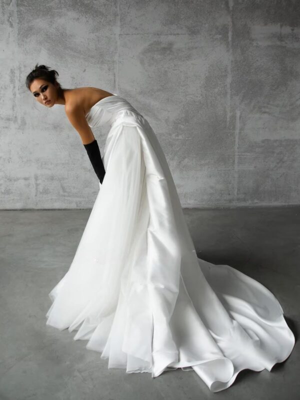 SoDigne A-line Satin Wedding Dress Sweetheart Sleeveless Ruched  Bride Dresses 2025 Bridal Gowns Robe De Mairee Customized - Imagen 3