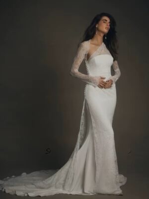 SoDigne Mermaid Boho Wedding Dresses Full Sleeves Lace Bridal Dress Long Beach 2025 Wedding Gown Robe De Mairee ﻿Customized