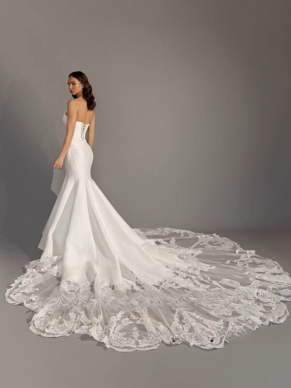 SoDigne Mermaid Satin Appliques Wedding Dresses Sweetheart Sleeveless Bridal Dress Long Wedding Gown Robe De Mairee ﻿Customized - Imagen 3