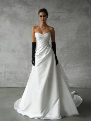 SoDigne A-line Satin Wedding Dress Sweetheart Sleeveless Ruched  Bride Dresses 2025 Bridal Gowns Robe De Mairee Customized